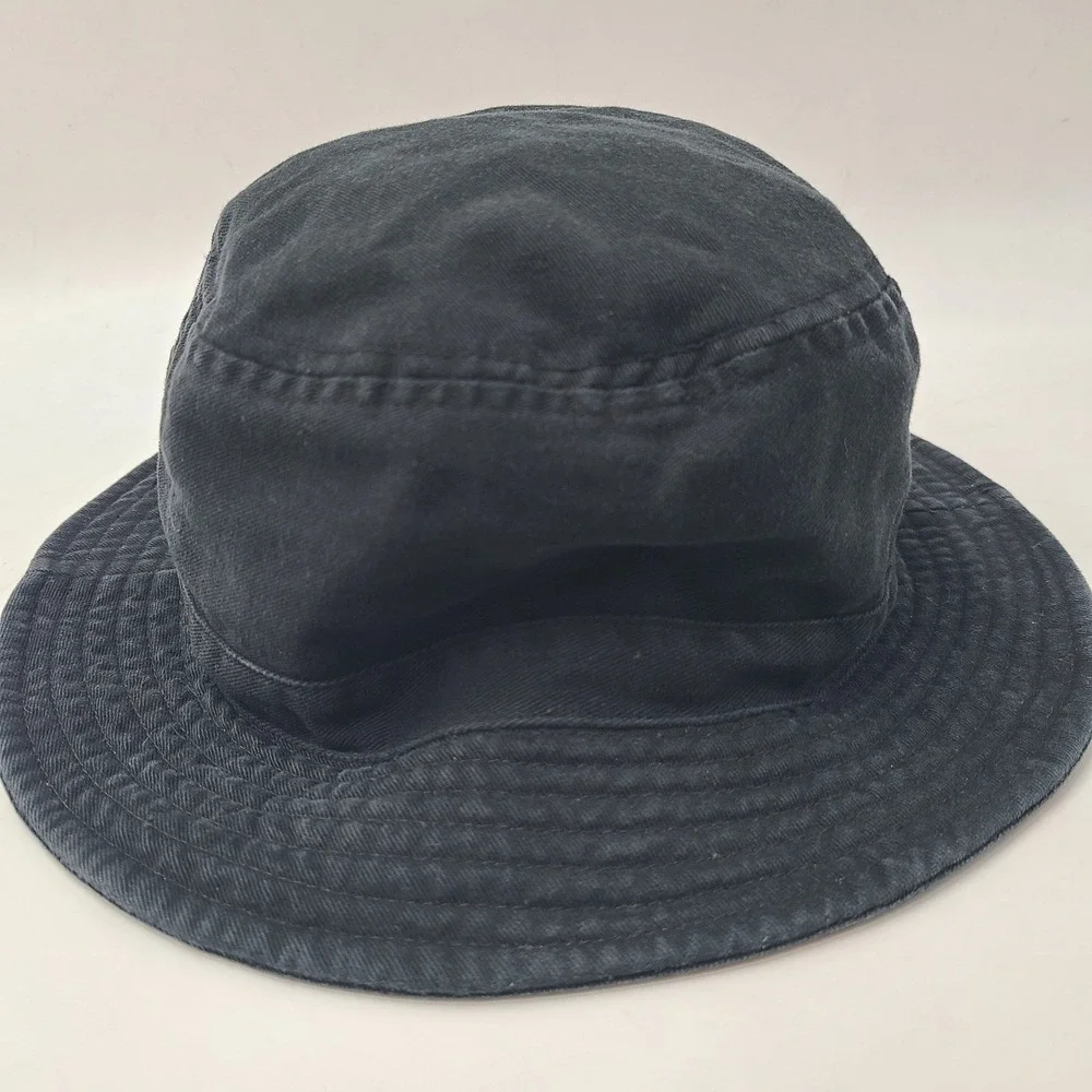 Vintage New Jersey Nets Hat Size L Bucket Hat‎ Black NBA Basketball Sample Men